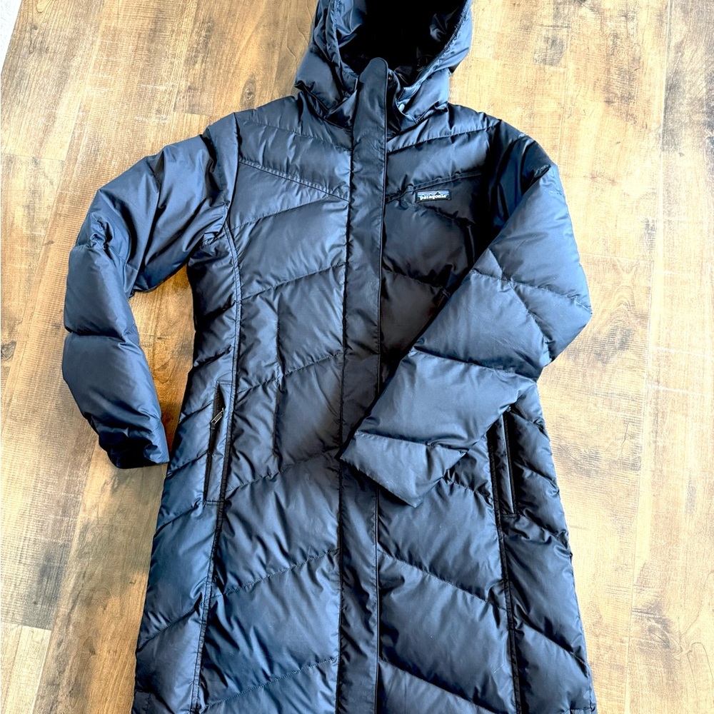 Patagonia Black Long Down Jacket